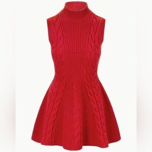 NWT: STAUD CHARADE DRESS ROUGE - US M
